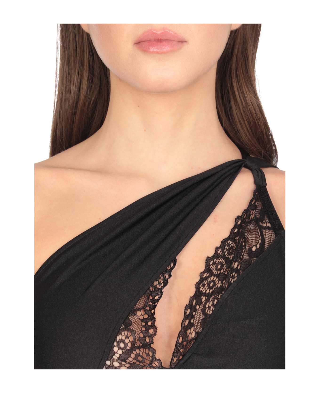 Coperni Asymmetric Long Dress - Black