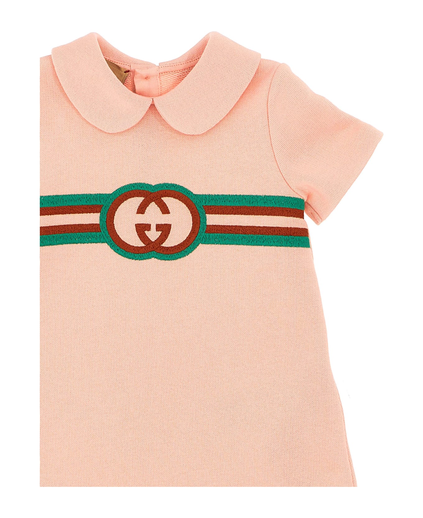 Gucci Logo Embroidery Dress - PINK ワンピース＆ドレス