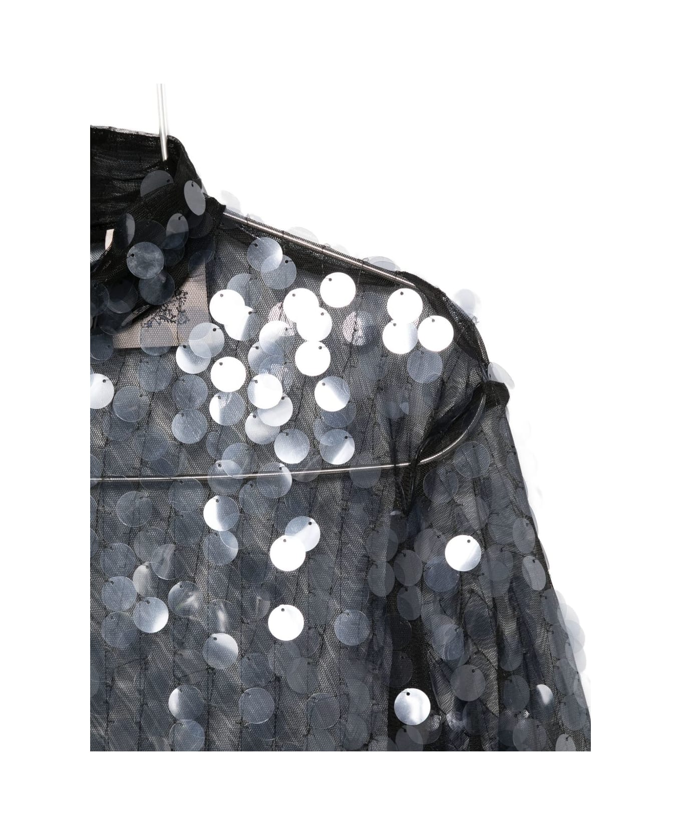 SEMICOUTURE Sequined Blouse - Black