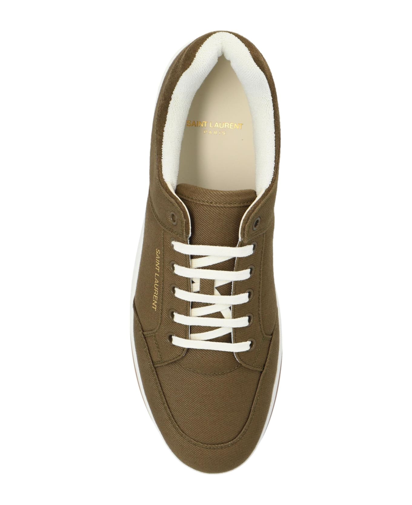 Saint Laurent Sl/61 Lace-up Sneakers - CACTUSMILITARYGREE