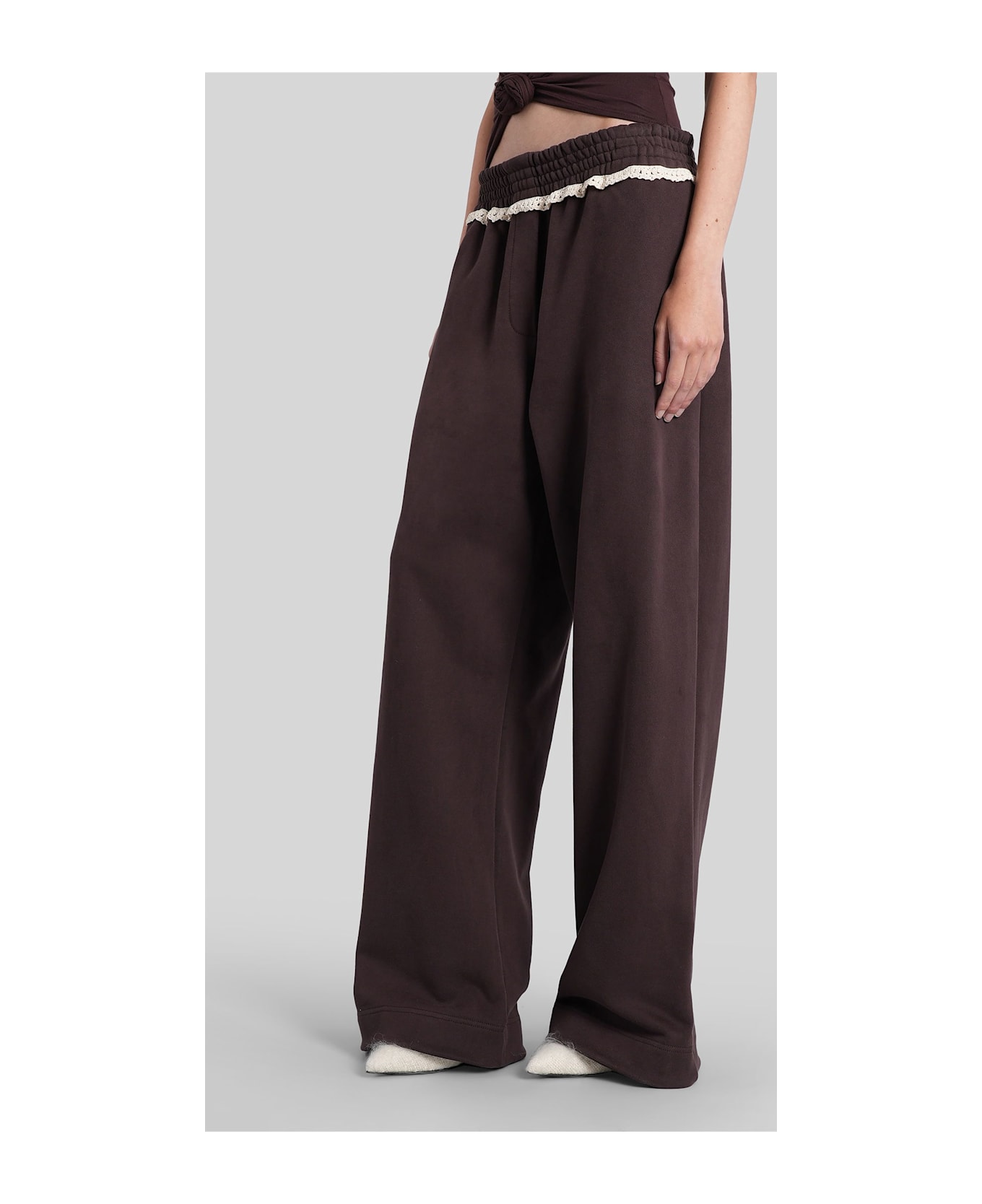 Magda Butrym Pants 06 Pants In Brown Cotton - brown