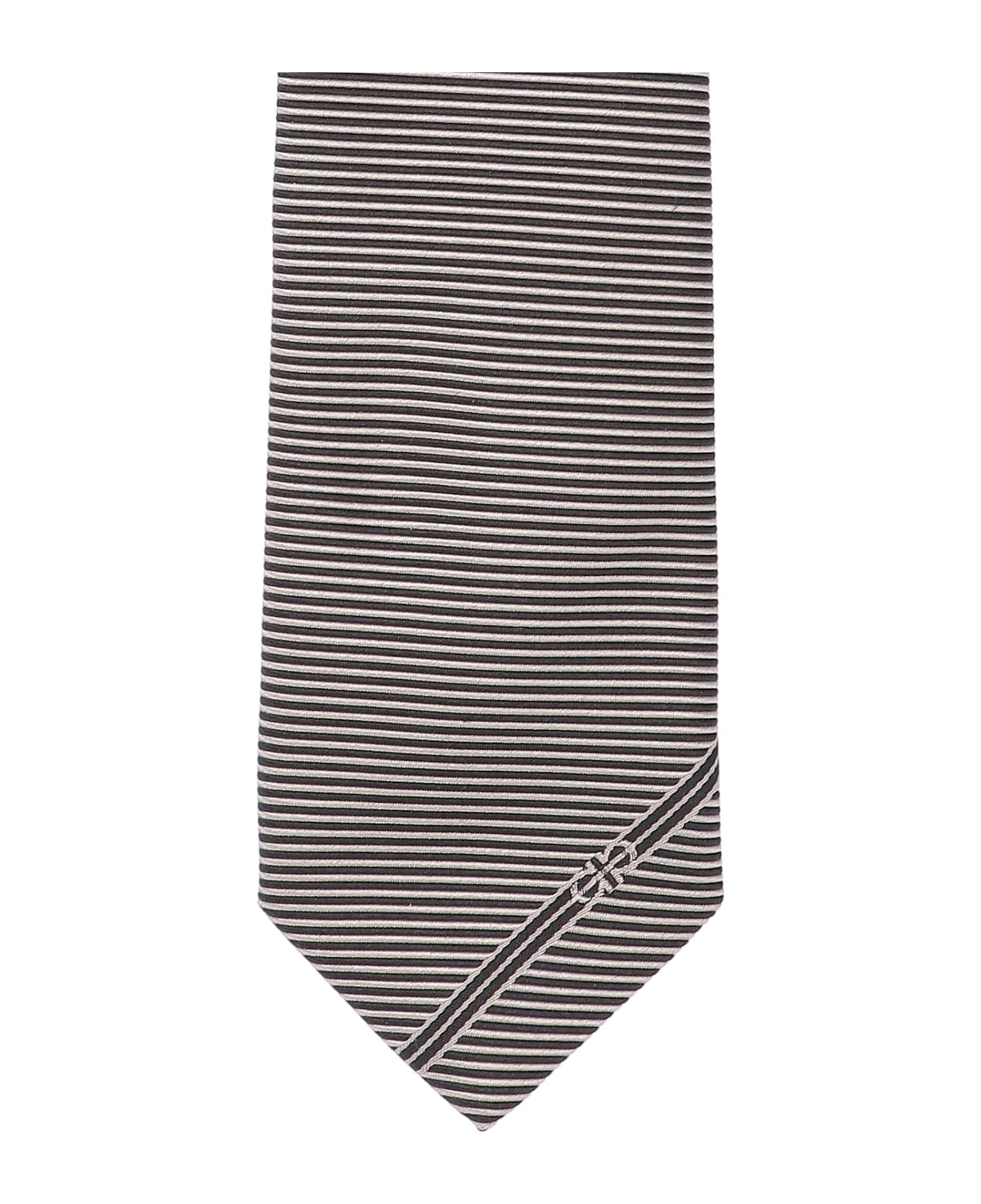Ferragamo Striped Tie - Gray