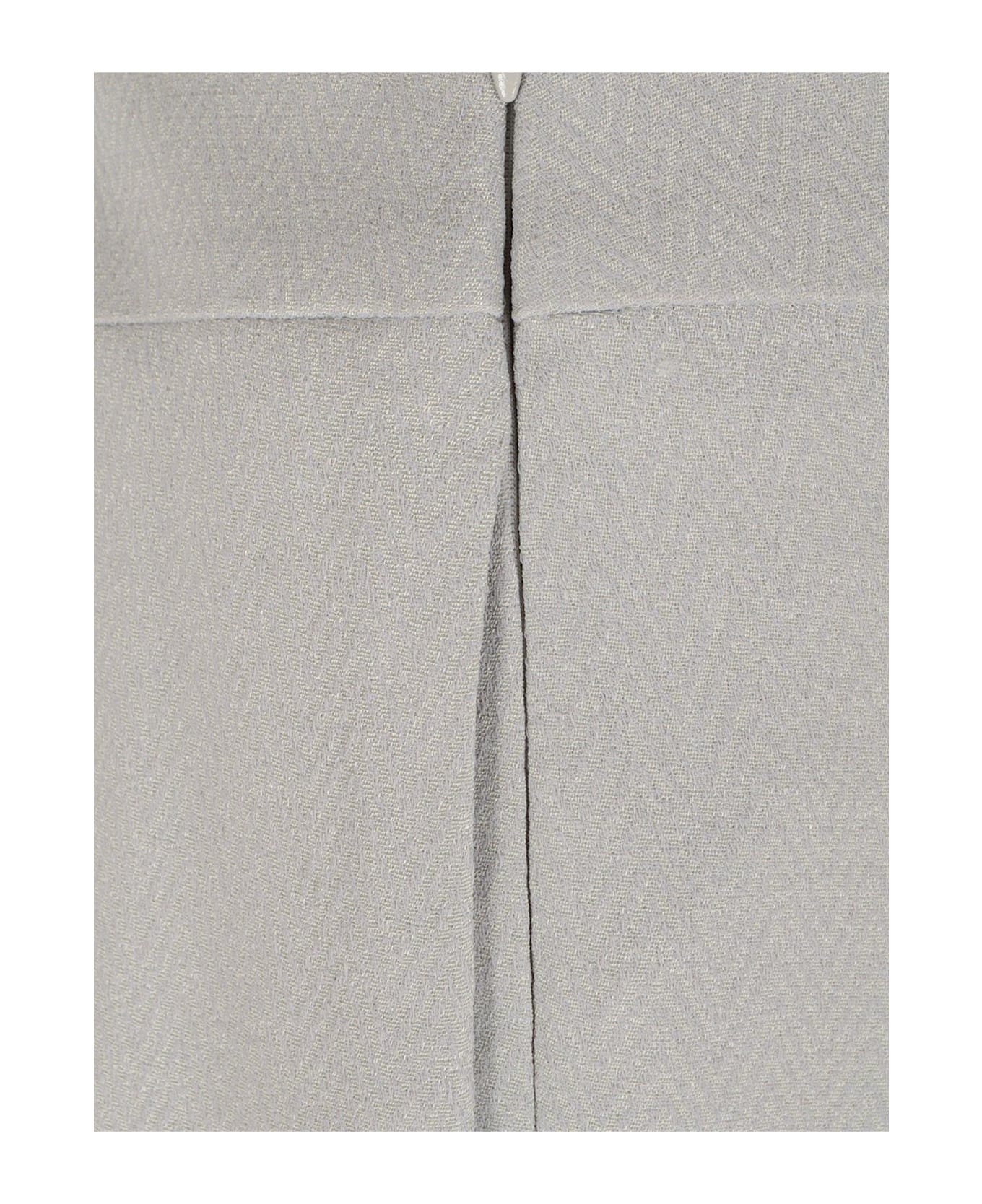 Emporio Armani Crepe Wide Leg Pants - Grey