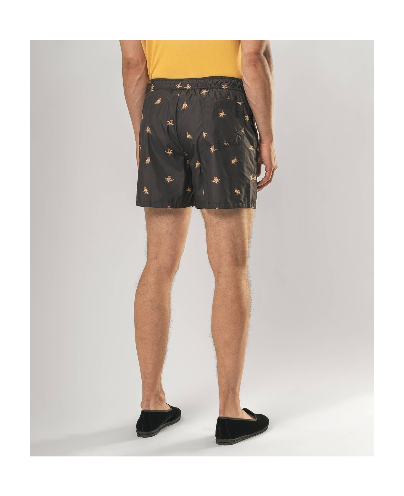 Larusmiani Swim Suit Pink Panther Swimming Trunks - Black