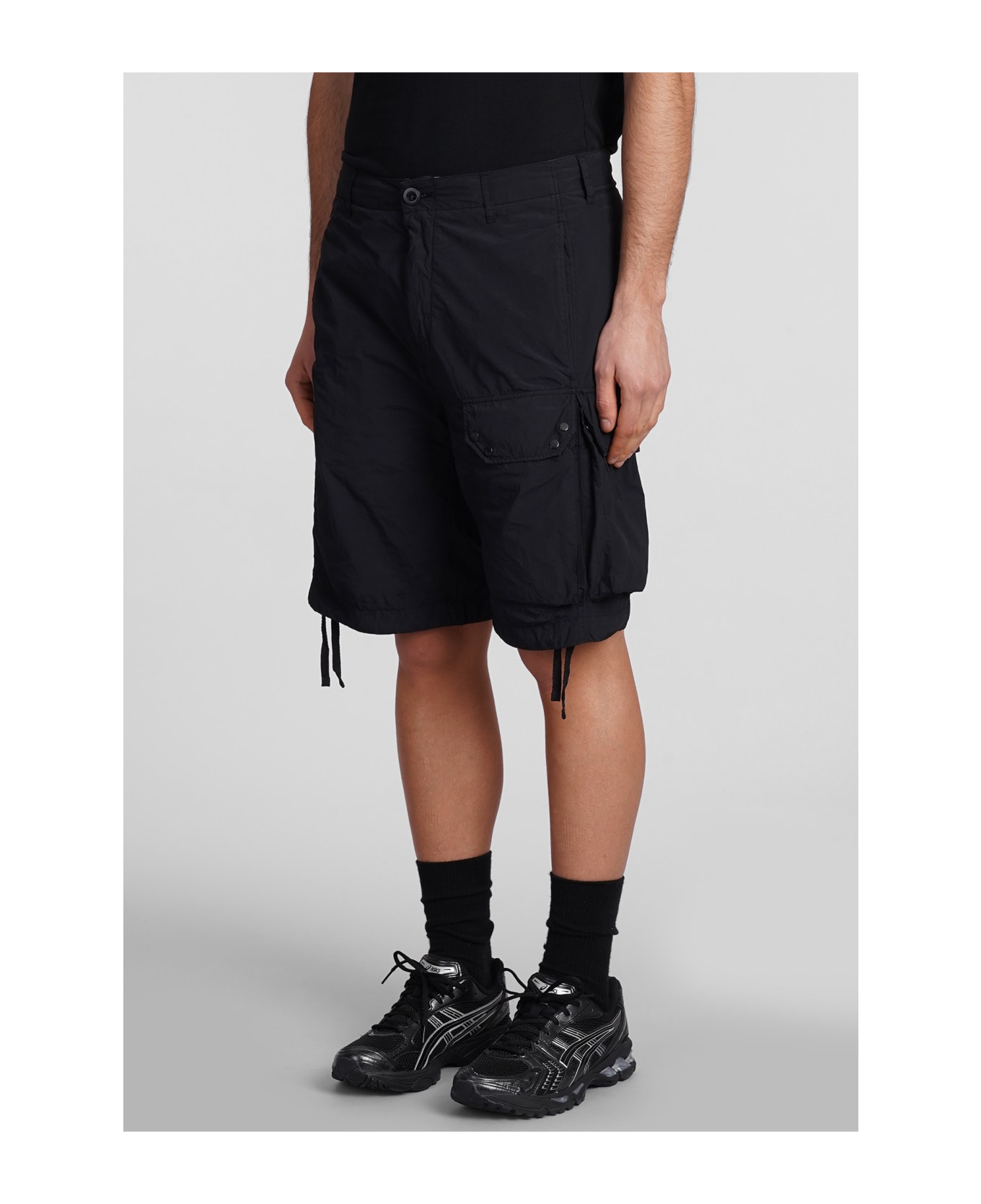 Ten C Shorts In Black Polyester - black ショートパンツ