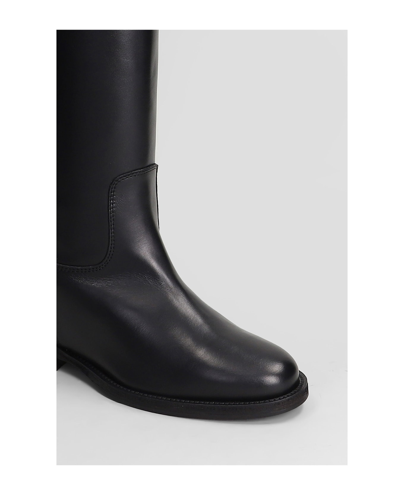 Via Roma 15 In Black Leather - black