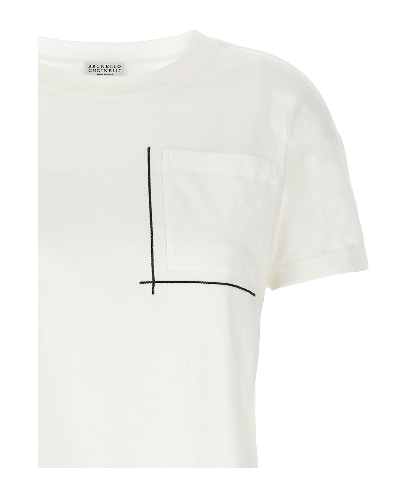 Brunello Cucinelli T-shirt Monile - White