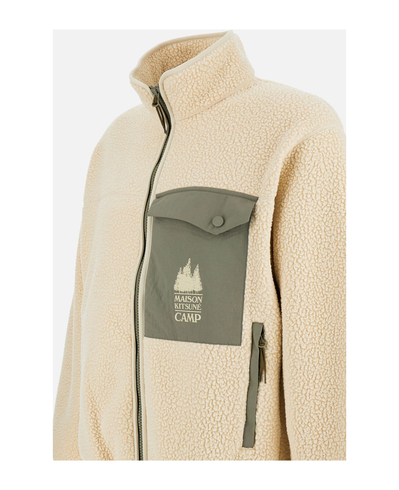 Maison Kitsuné Casual Fleece Jacket - Beige