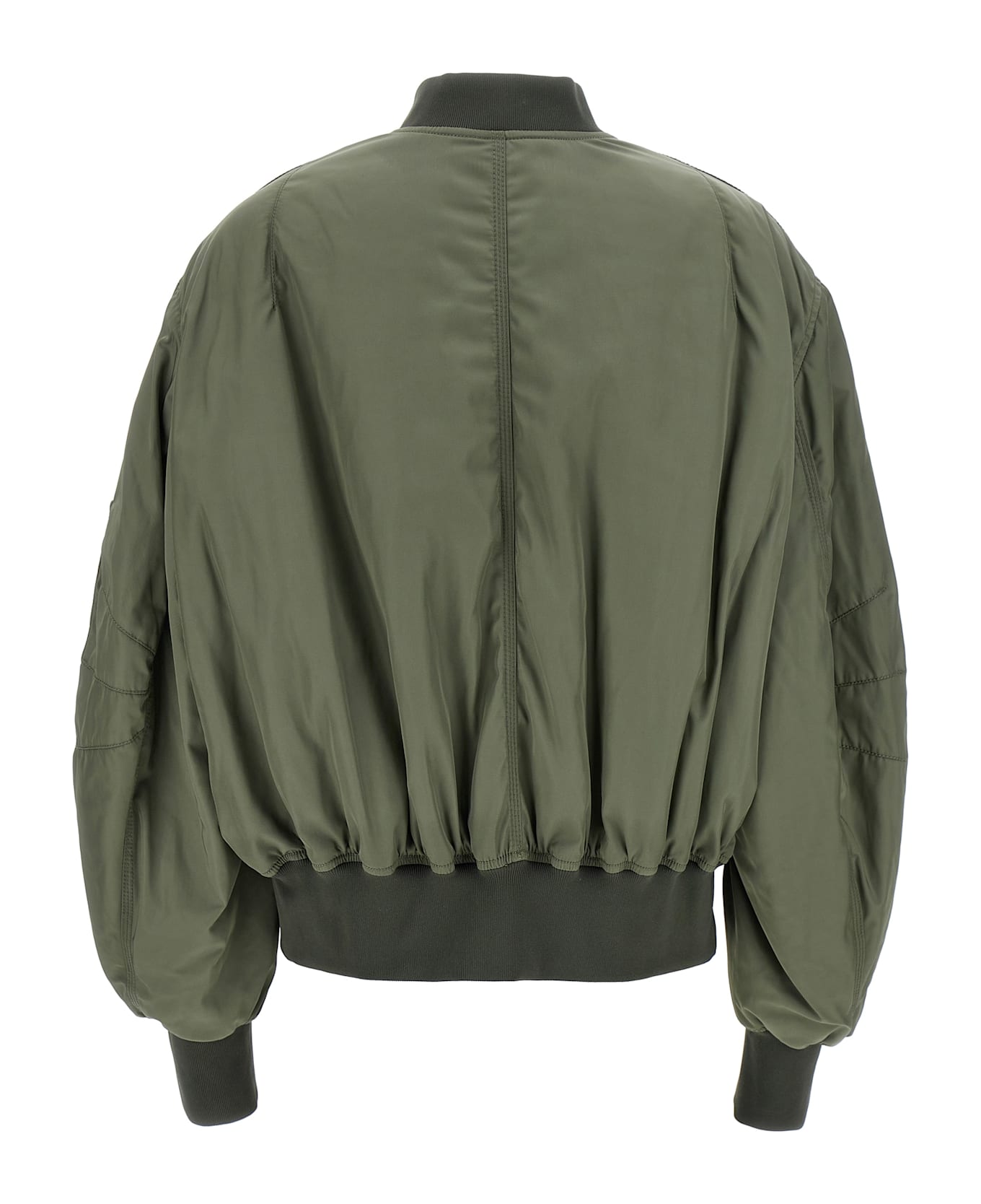 The Attico Nylon Bomber Jacket - Green