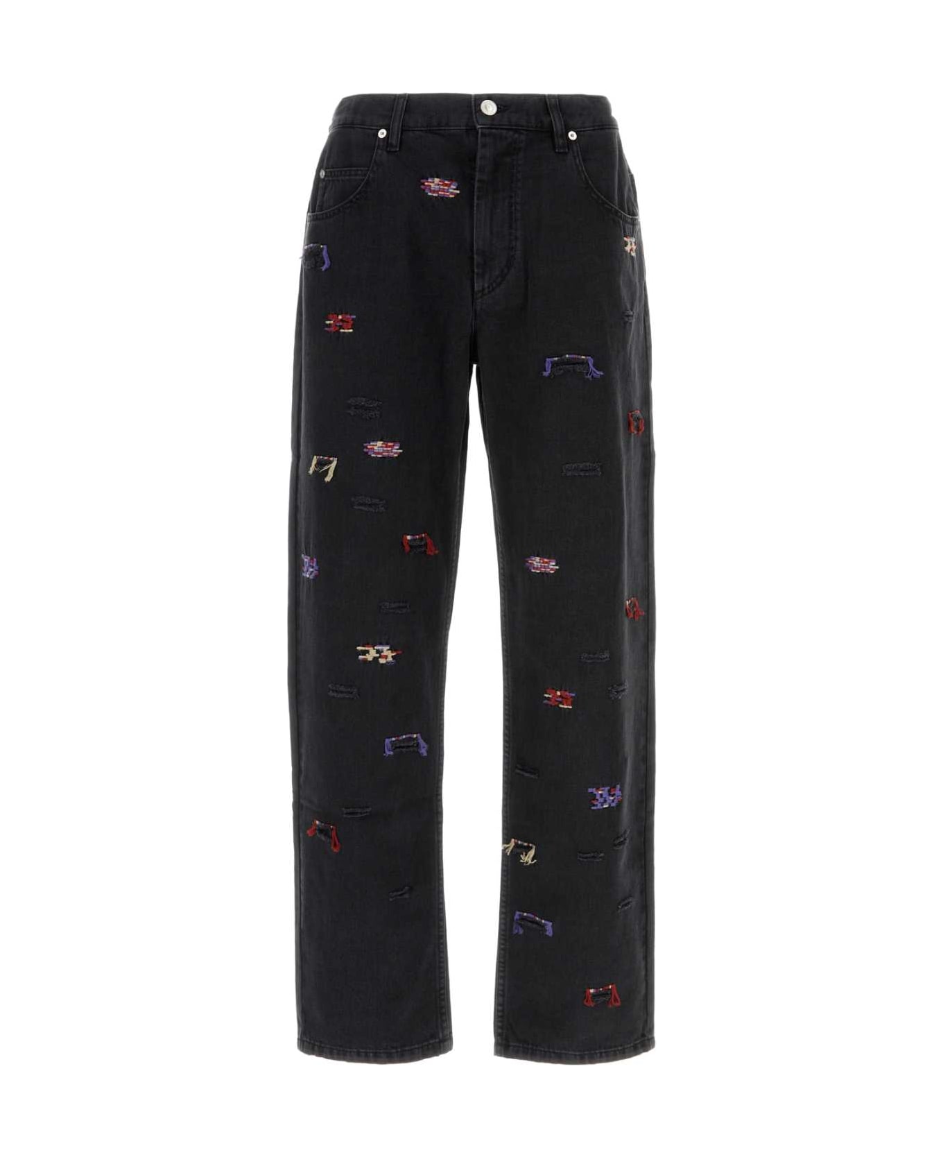 Isabel Marant Black Denim Juro Jeans - FADEDBLACK