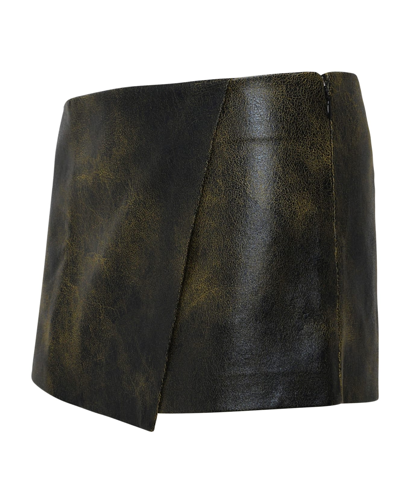 The Andamane Two-tone Polyester Blend Mini Skirt - Black スカート