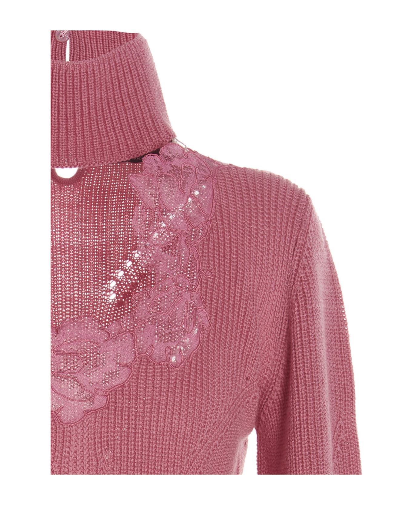 Blumarine Lace Insert Sweater Blumarine ニットウェア