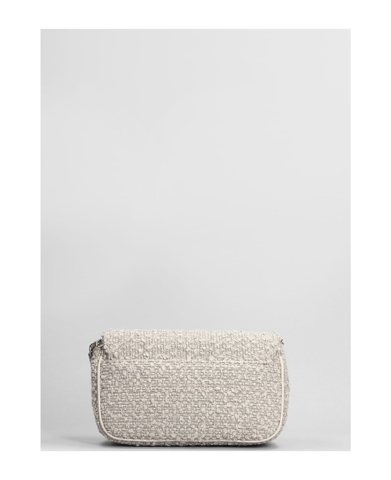 Roberto Festa Lunette Shoulder Bag In Beige Wool - beige