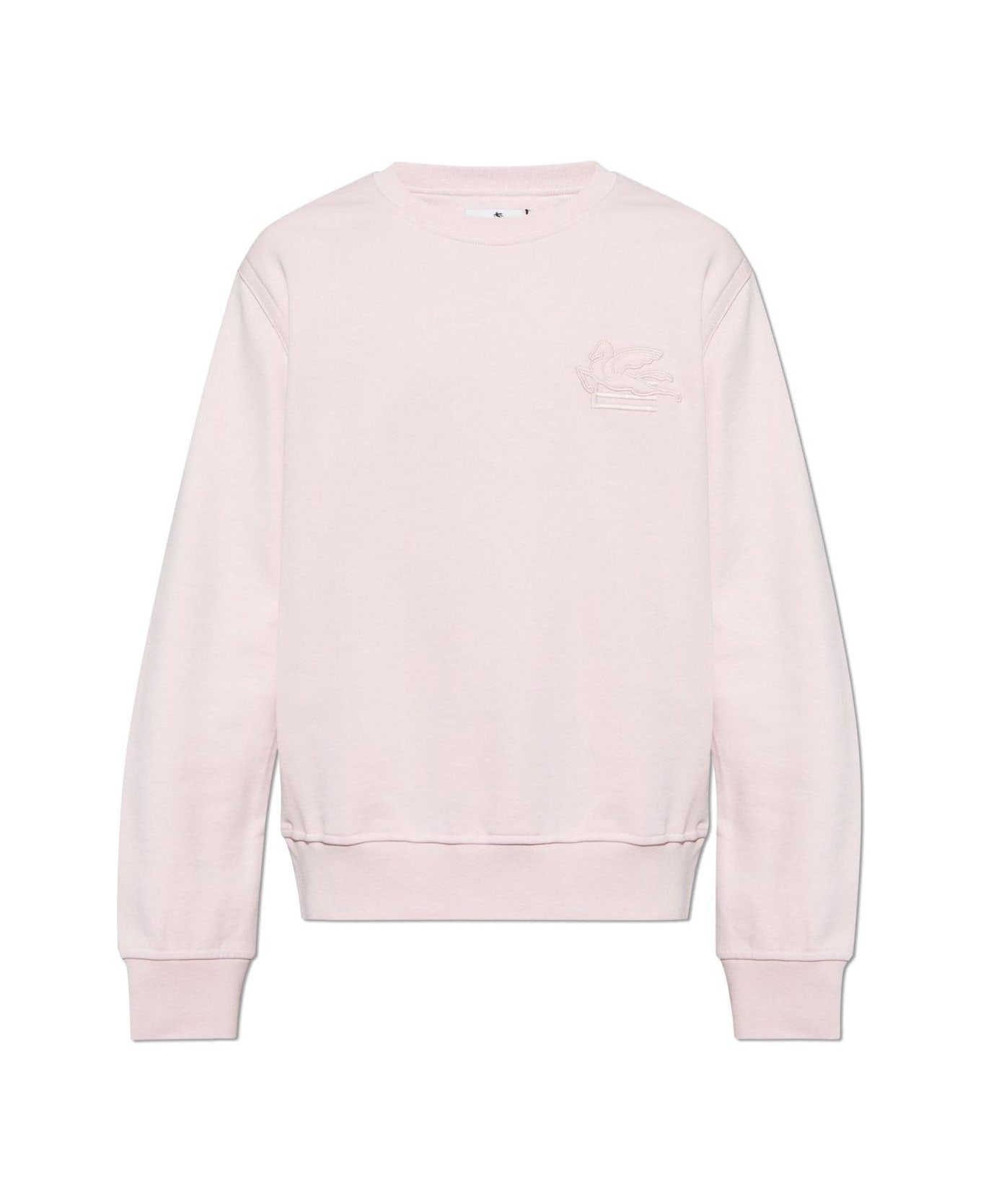 Etro Pegaso-embroidered Long-sleeved Sweatshirt - PINK