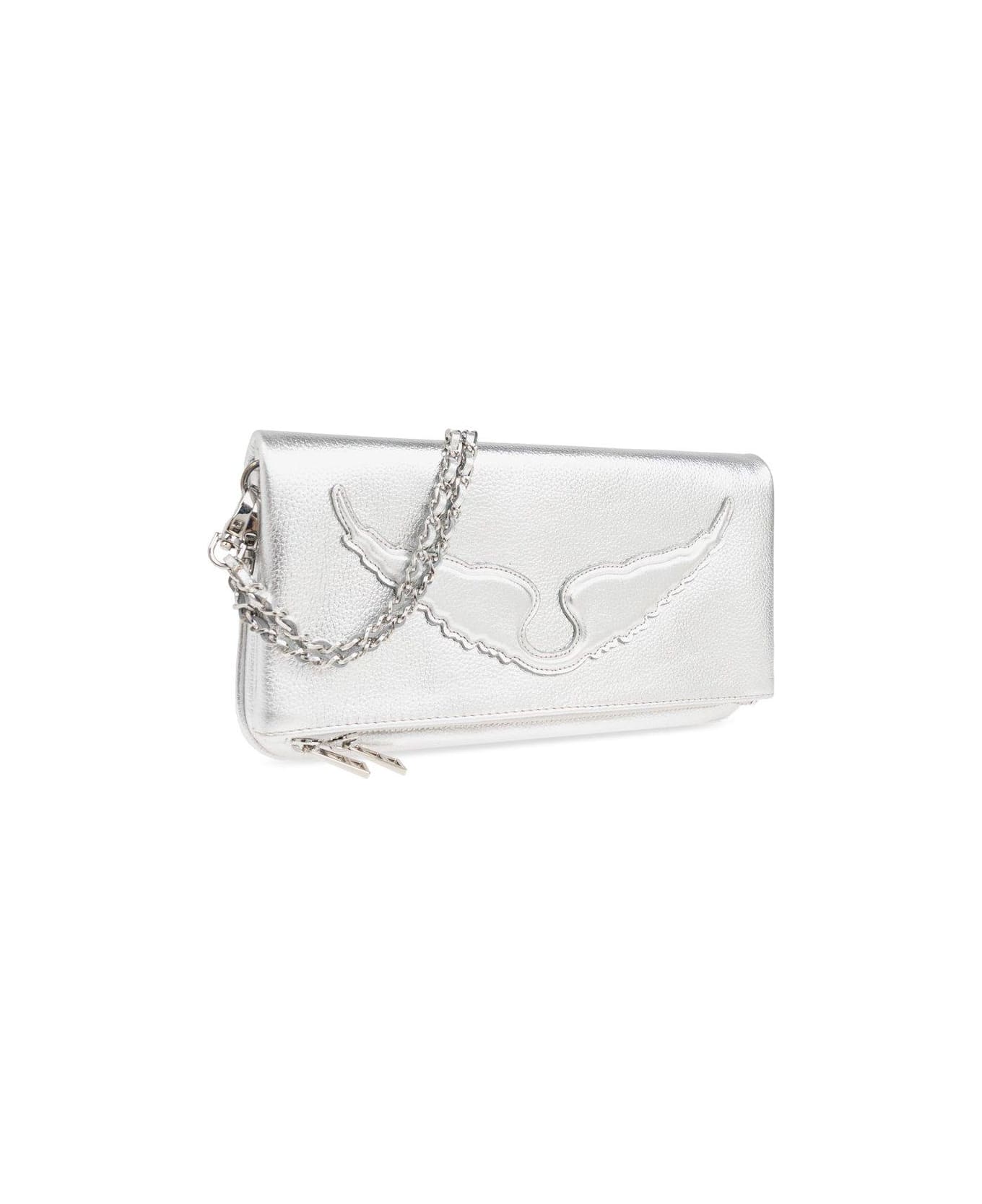 Zadig & Voltaire Rock Clutch Bag - Silver