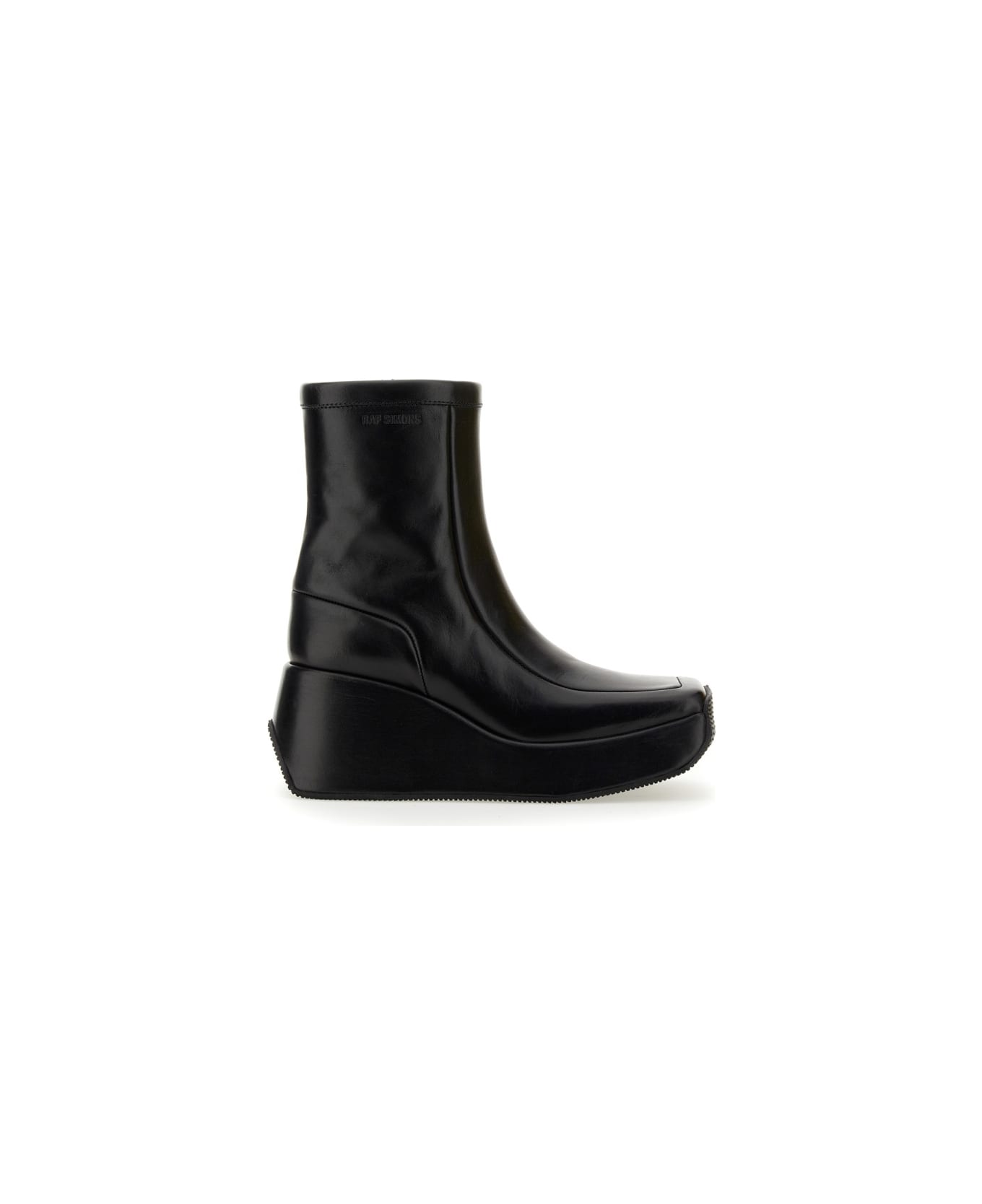 Raf Simons Ankle Boot With Square Toe - BLACK