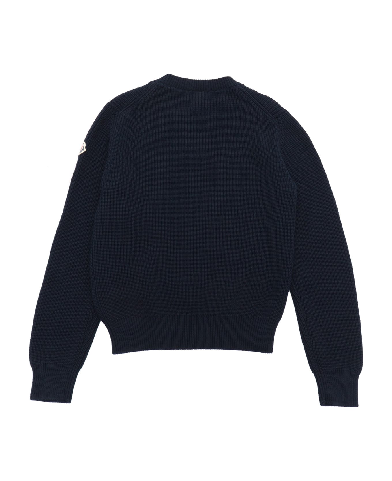 Moncler Blue Ribbed Sweater - BLUE ニットウェア＆スウェットシャツ