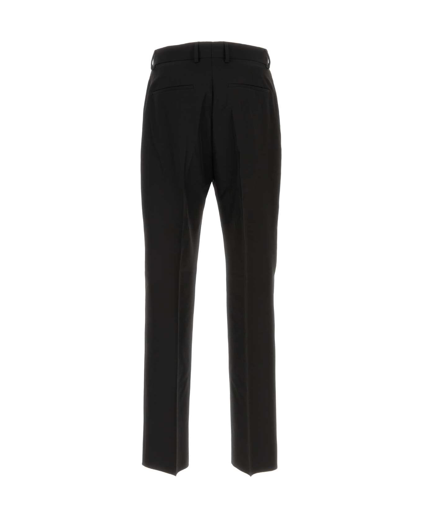 Ferragamo Black Wool Pant - NERO