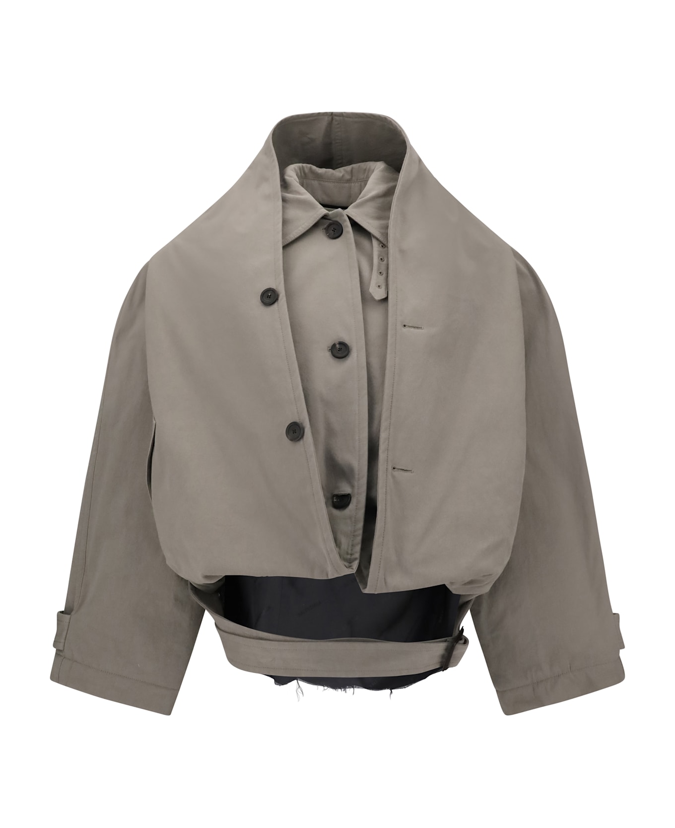 Balenciaga Reverse Hooded Trench Coat