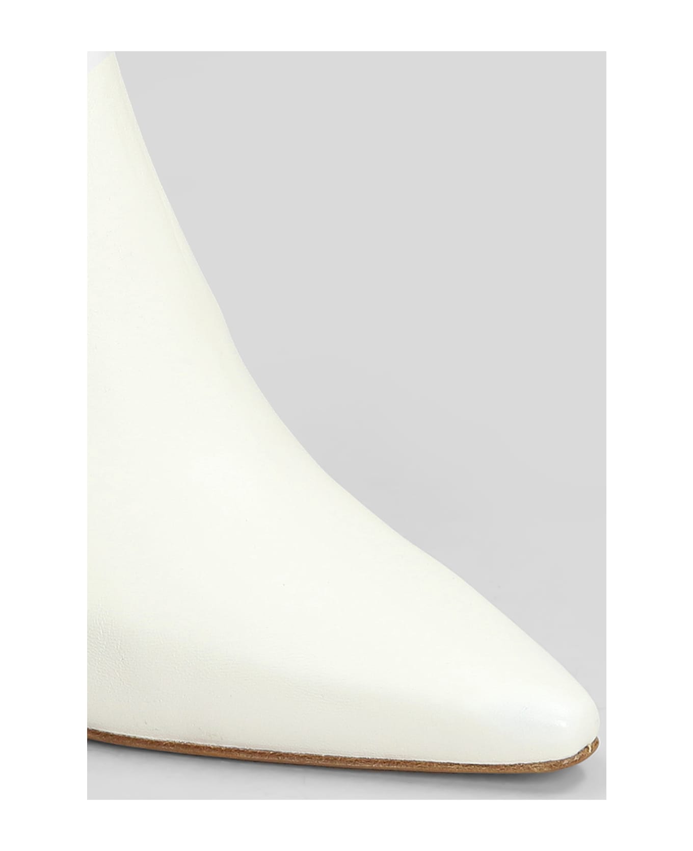 The Seller High Heels Ankle Boots In White Leather - white