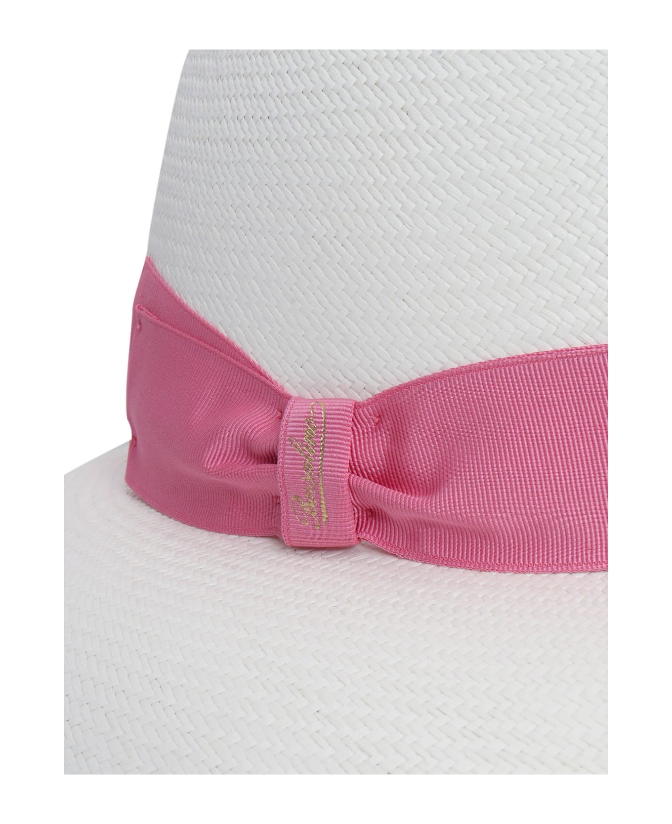 Borsalino Claudette Fine Wide Brim Panama Hat - WHITE