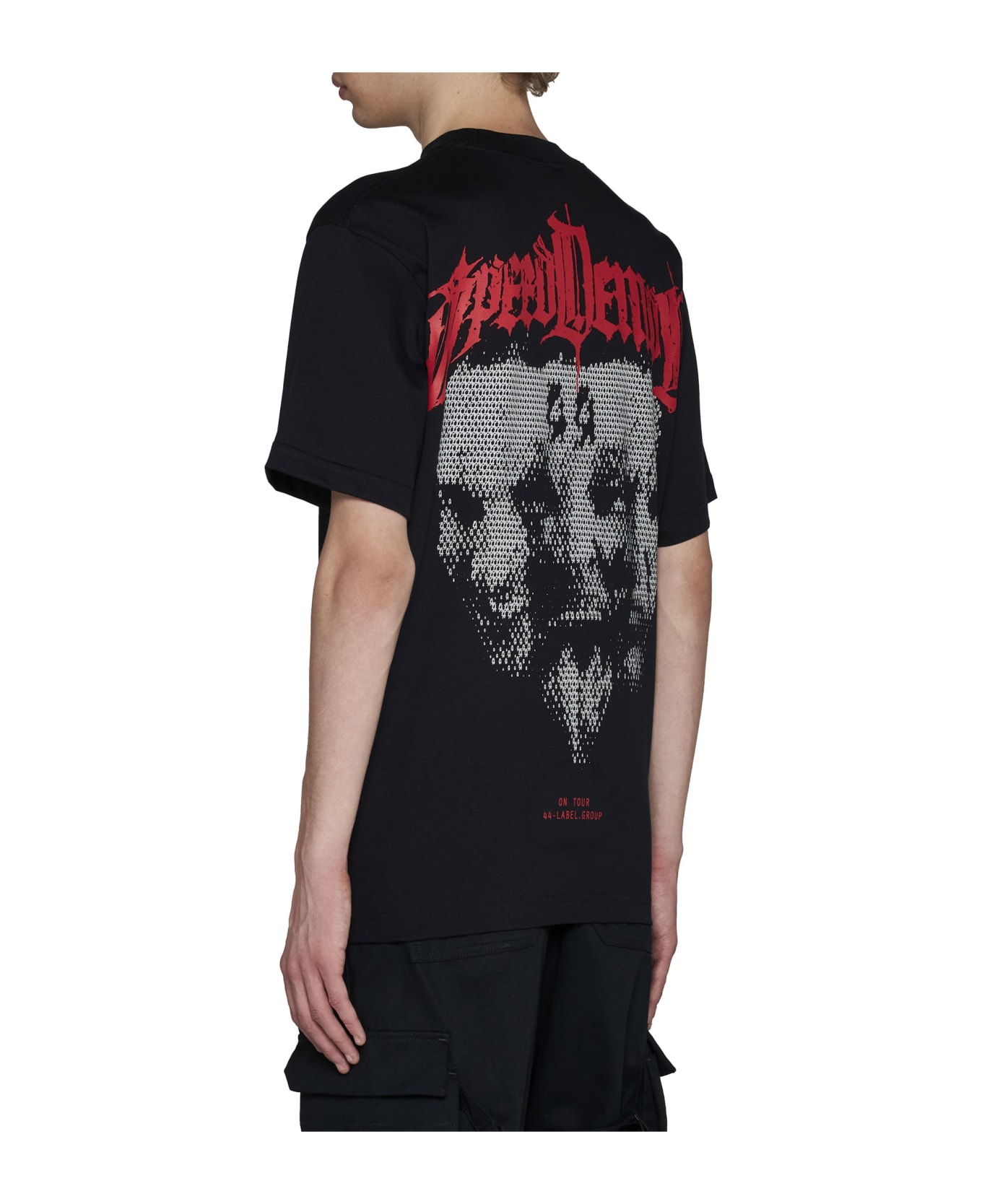 44 Label Group T-Shirt - Black+speed demon print