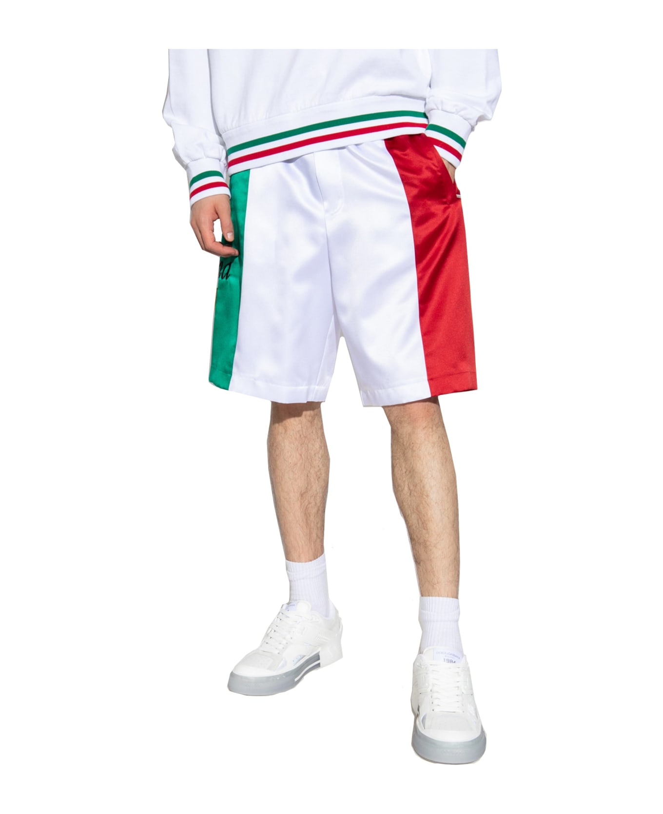 Dolce & Gabbana Satin Shorts - White