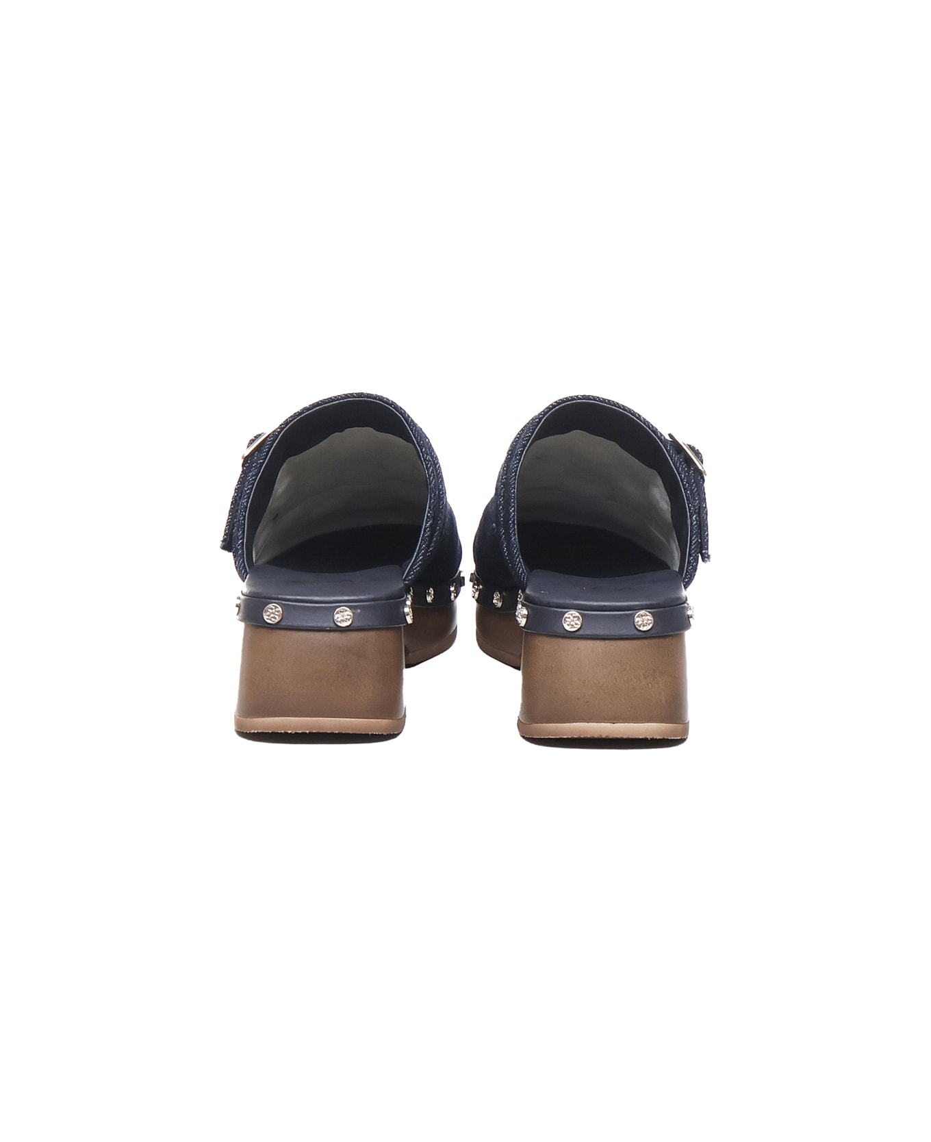 V73 Nyala Mules In Denim - Dark denim