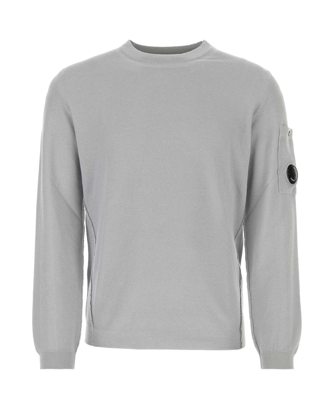 C.P. Company Grey Cotton Sweater - DRIZZLE