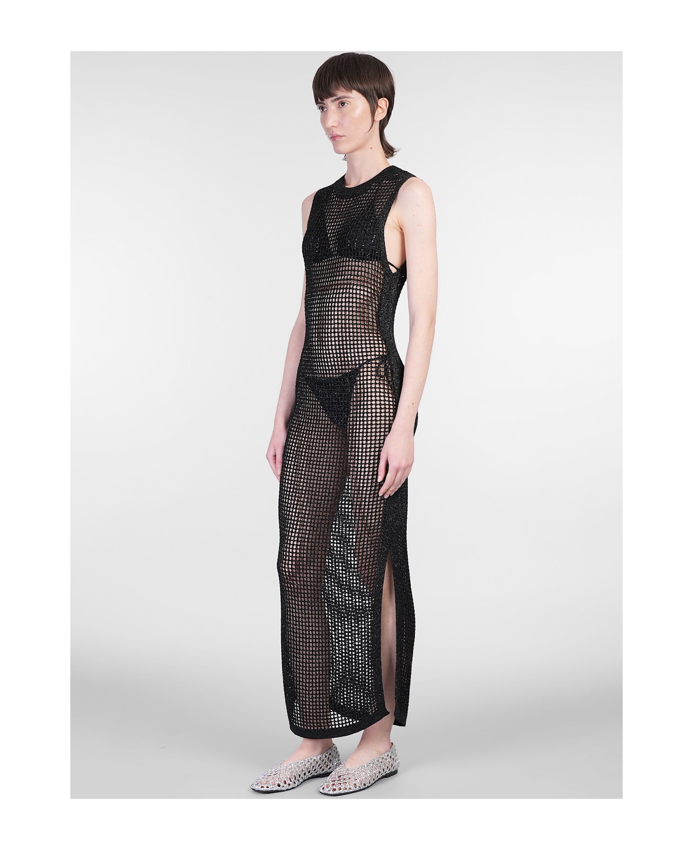 MC2 Saint Barth Eileen Long Dress In Black Viscose - black