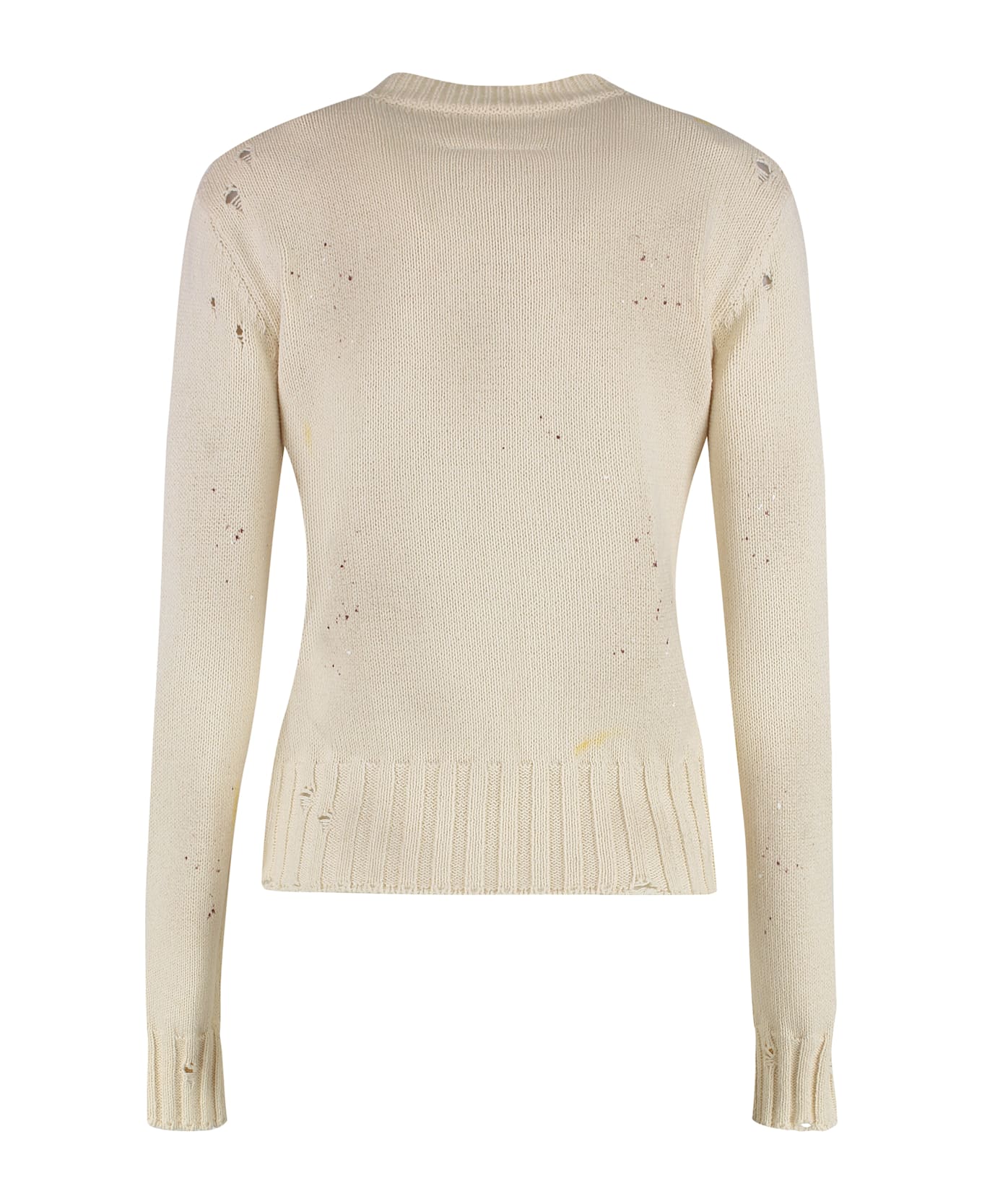 MM6 Maison Margiela Cotton Crew-neck Sweater - panna