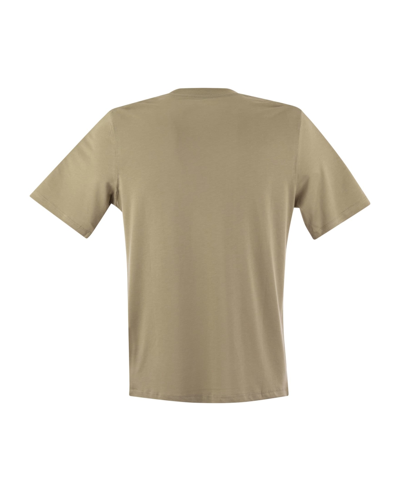 Majestic Filatures Short-sleeved T-shirt In Lyocell And Cotton - Sand