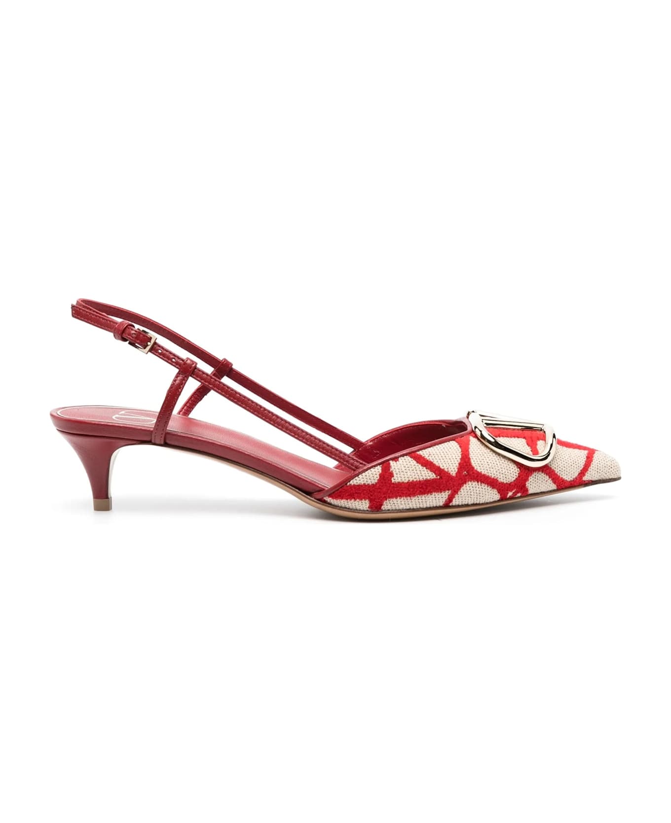Valentino Garavani Garavani Toile Iconographe Pumps - Red