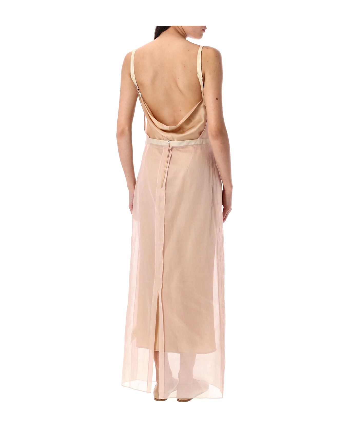 Carven Open Back Slip Dress - POWDER