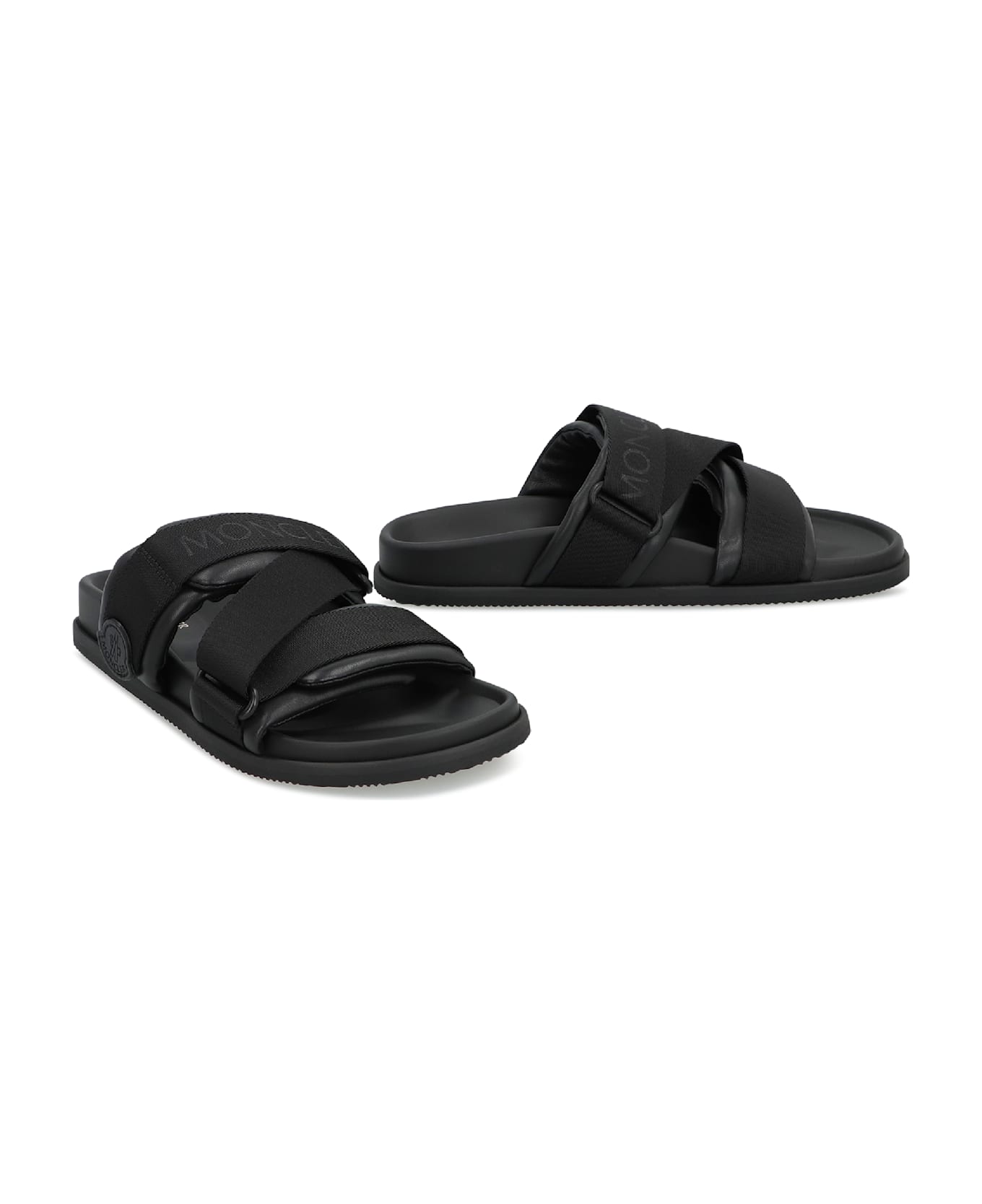 Moncler Mon Summer Slides - black