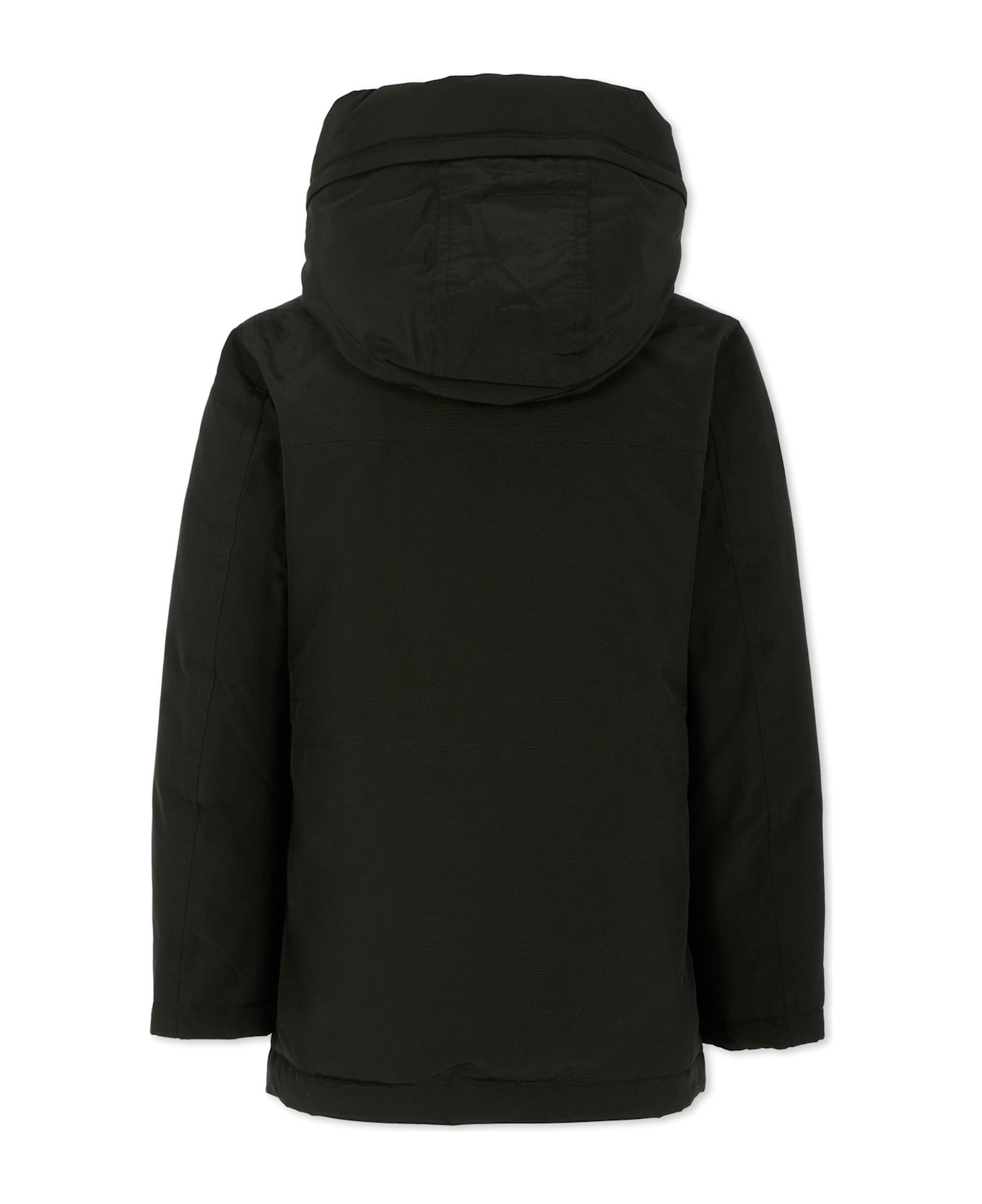 Woolrich Black New Ramar Arctic Parka For Boy With Logo - Black
