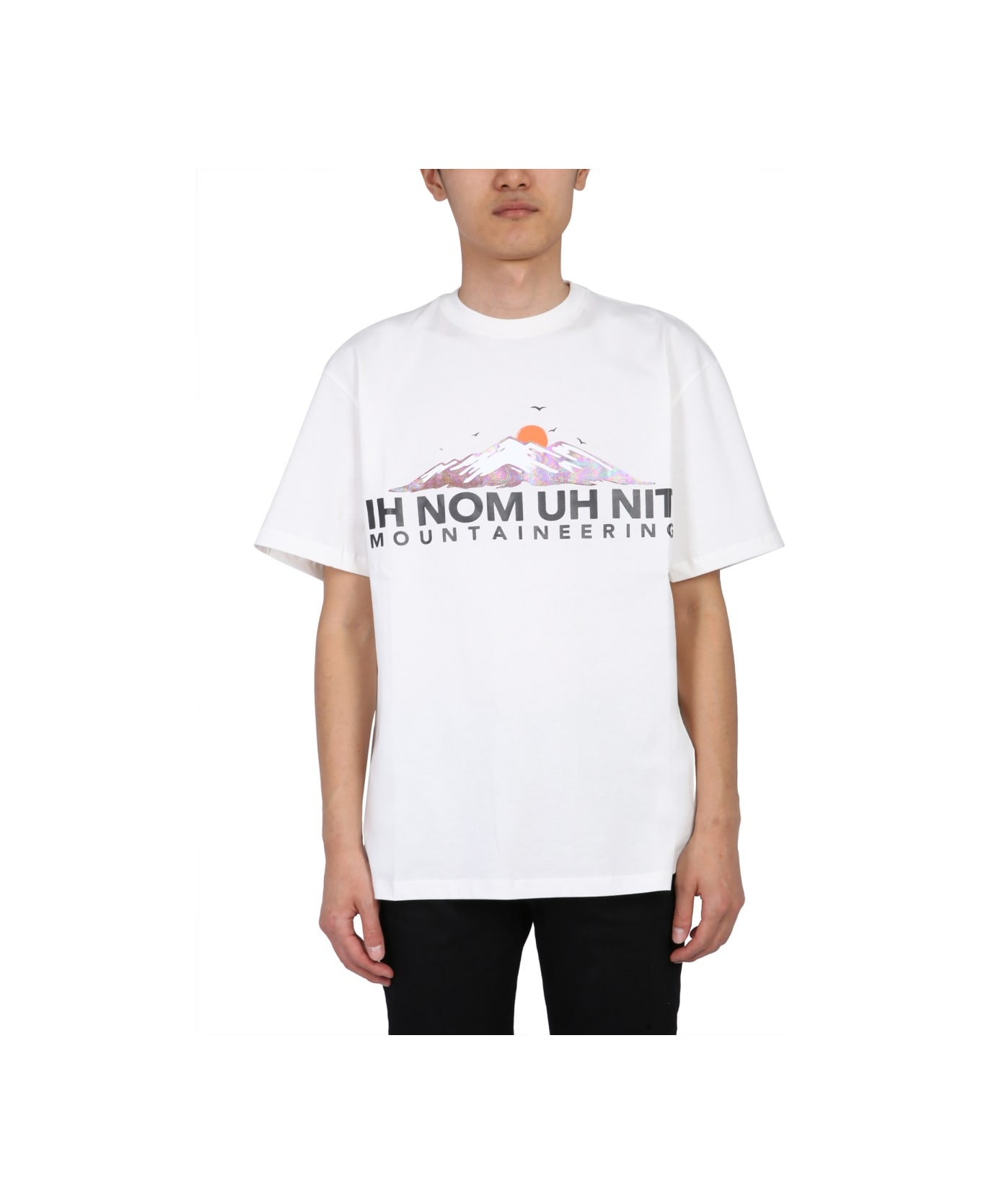 ih nom uh nit Crew Neck T-shirt - WHITE シャツ