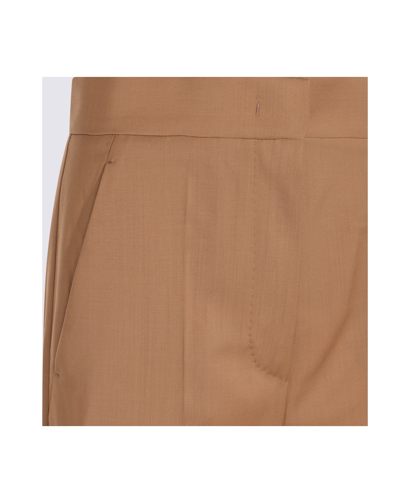 Max Mara Brown Wool Pants - Brown