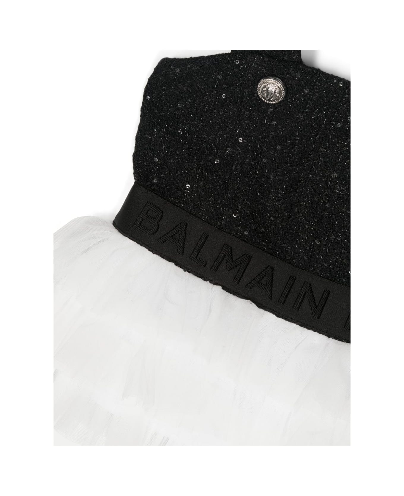 Balmain Top With Insert Design - Black
