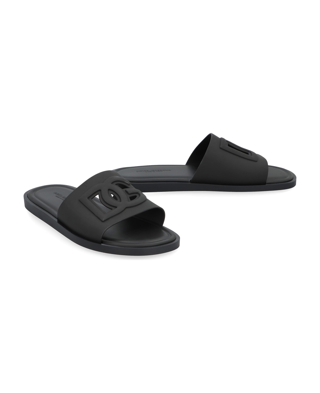 Dolce & Gabbana Rubber Slides - black