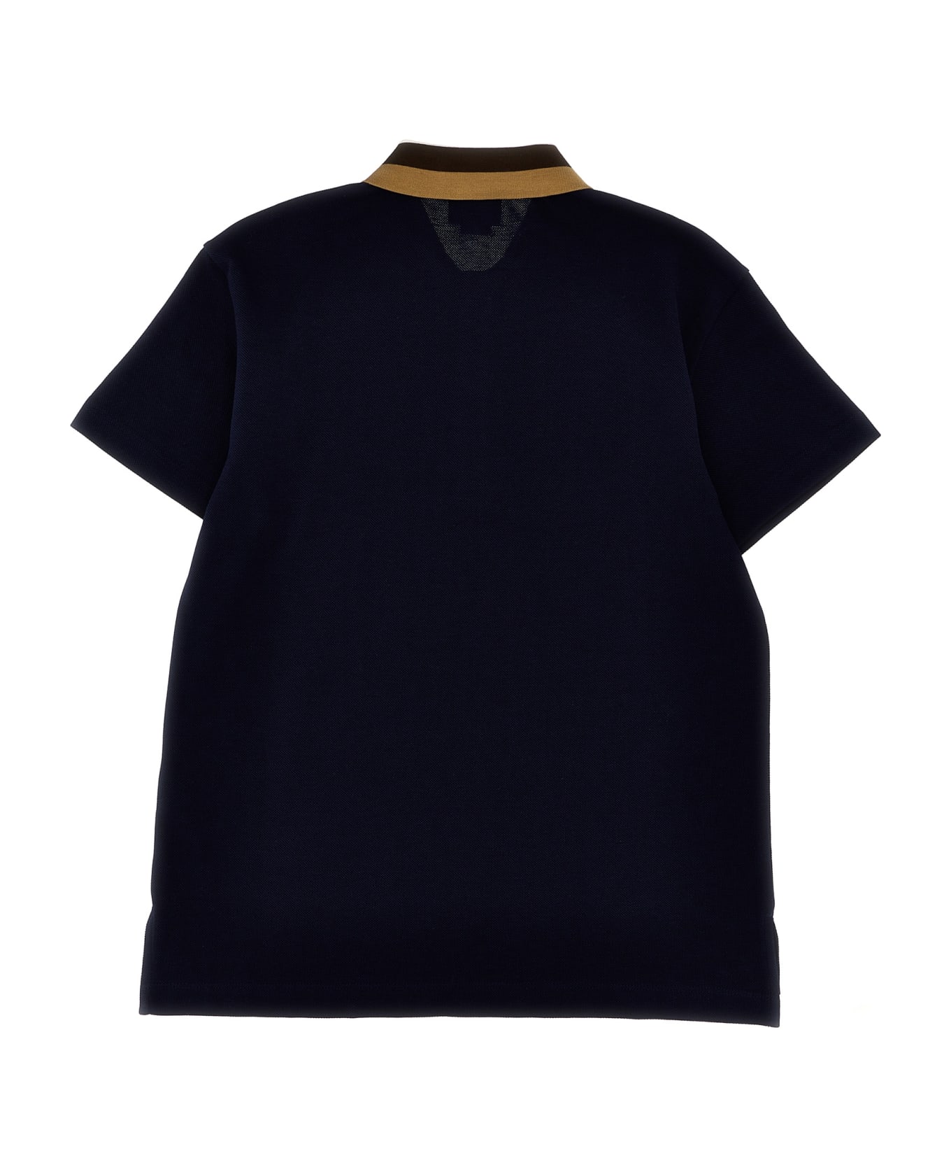 Fendi Logo Collar Polo Shirt - Blu