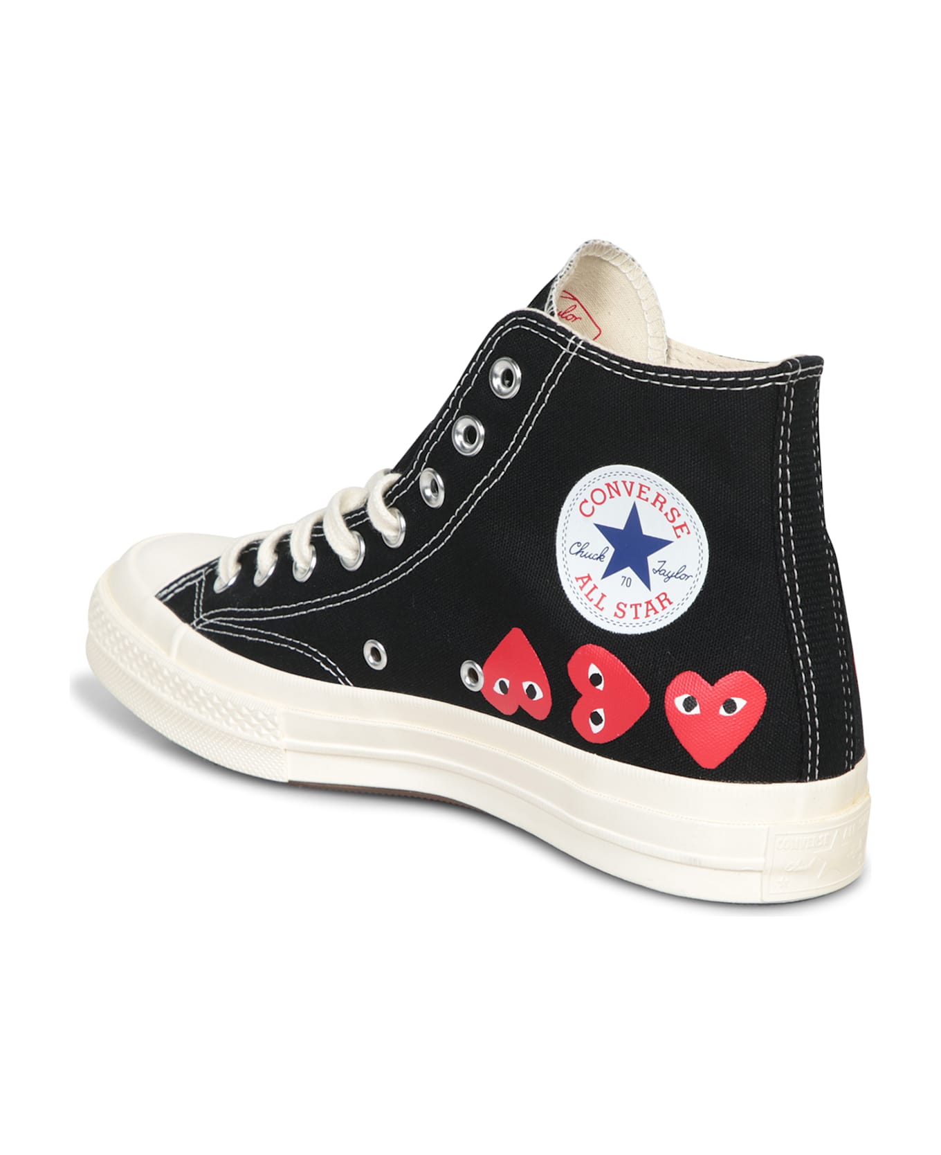 Comme des Garçons Play Multi Heart High Black Sneakers - Black