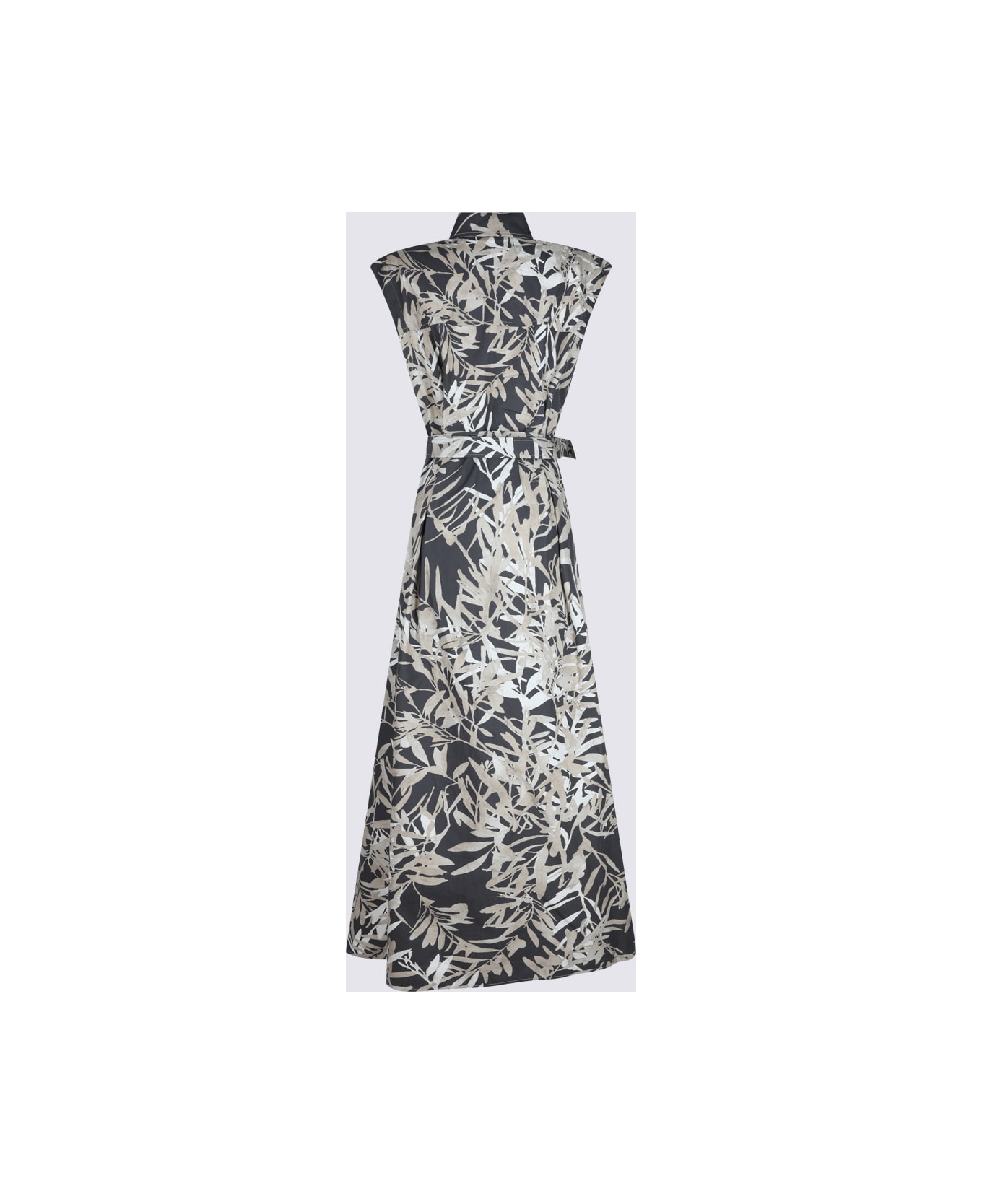 Brunello Cucinelli Multicolor Maxi Dress - CARBONE/BROWN ワンピース＆ドレス