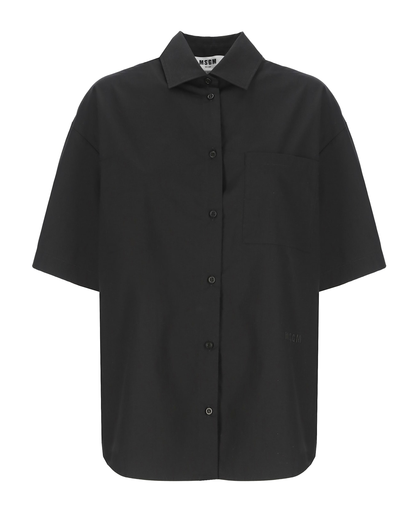 MSGM Cotton Shirt - Black