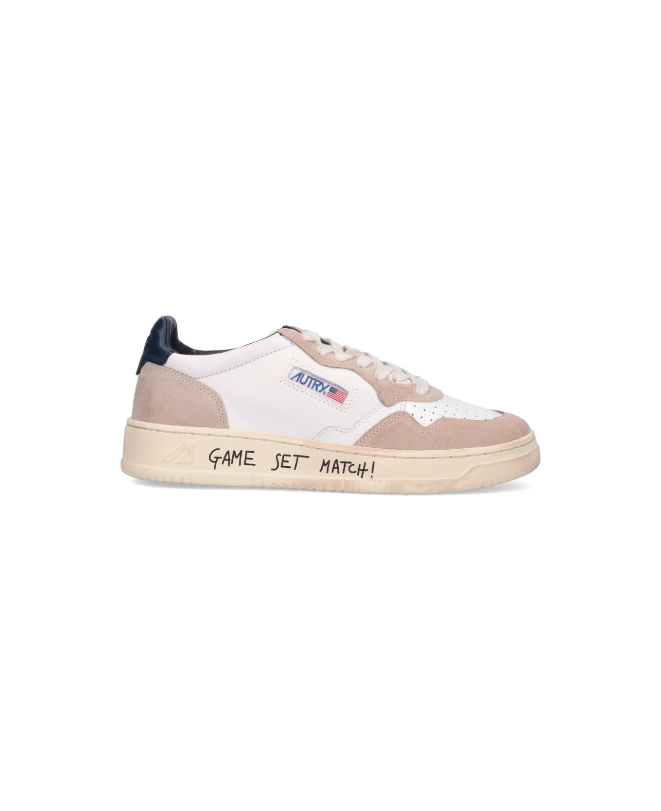 Autry Medalist Leather And Suede Low-top Sneakers - White スニーカー