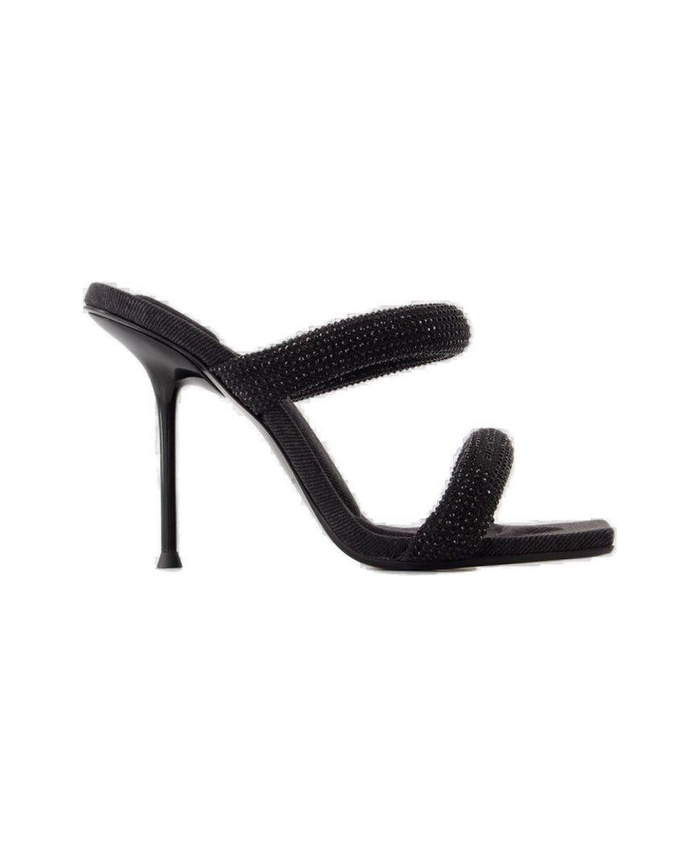 Alexander Wang Julie Crystal Embellished Heeled Sandals - Nero
