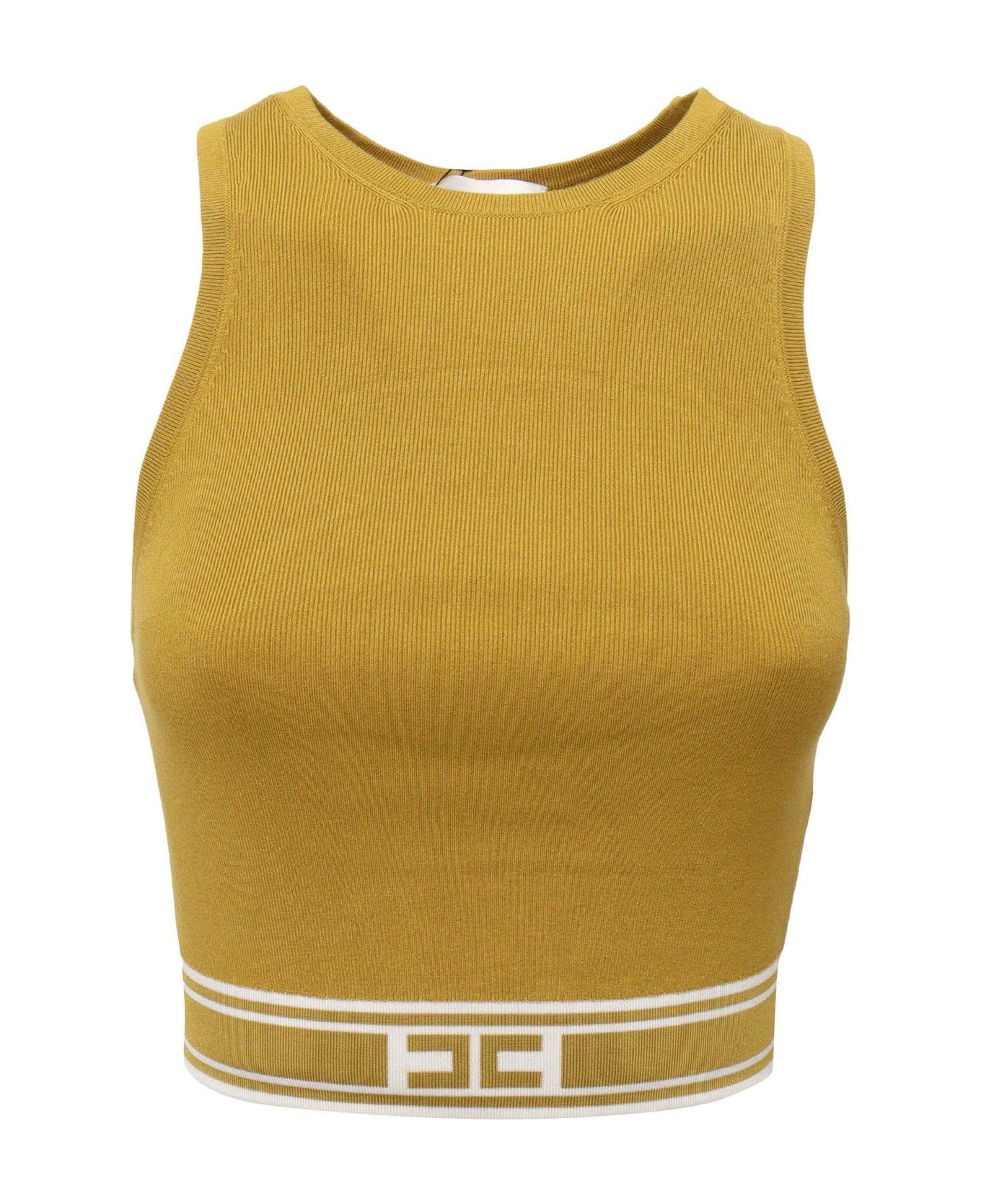 Elisabetta Franchi Yellow Tricot Top - YELLOW