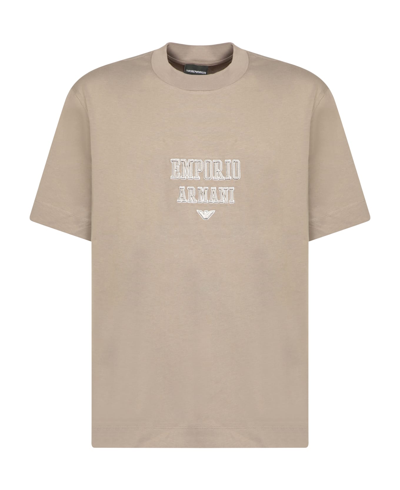 Emporio Armani Bold Logo Taupe T-shirt - Beige