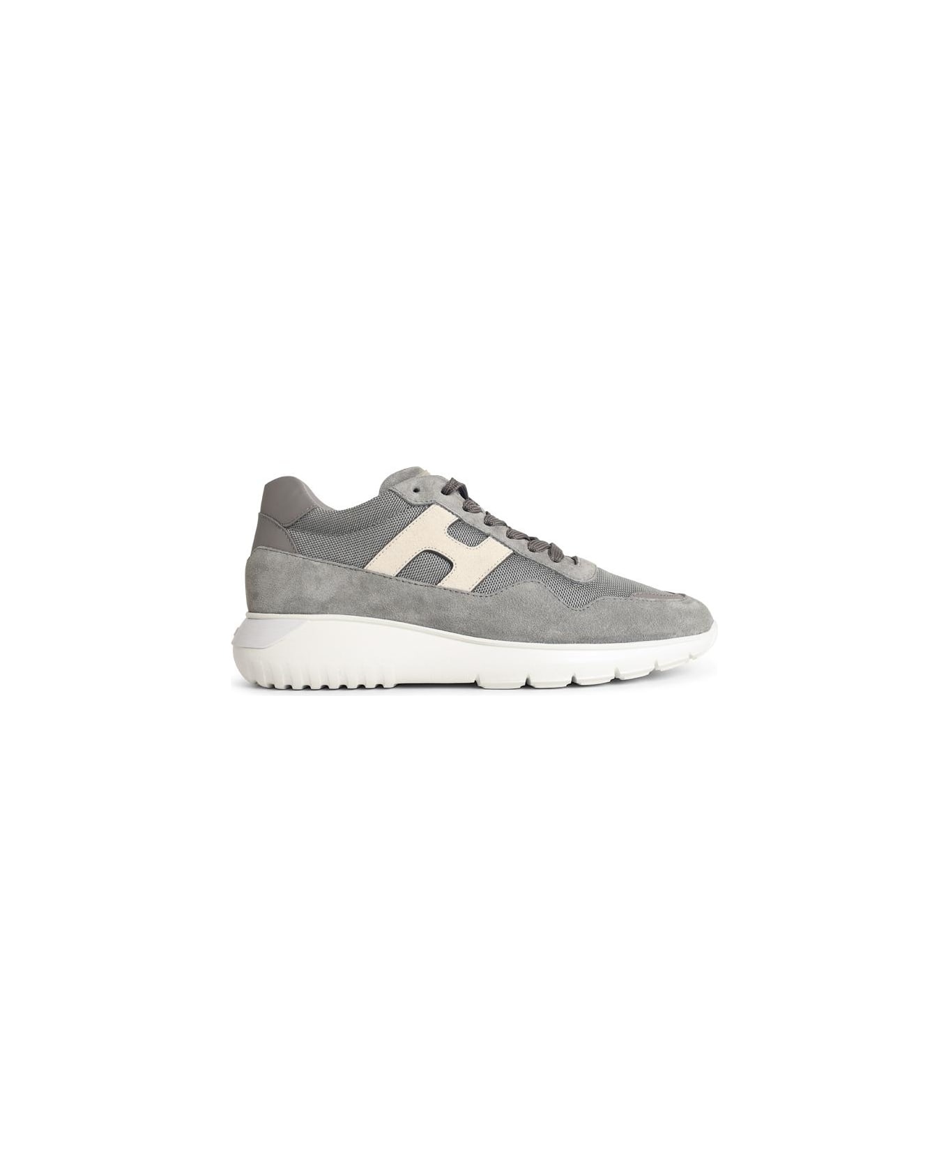 Hogan 'interactive 3' Grey Suede Blend Sneakers - Grey