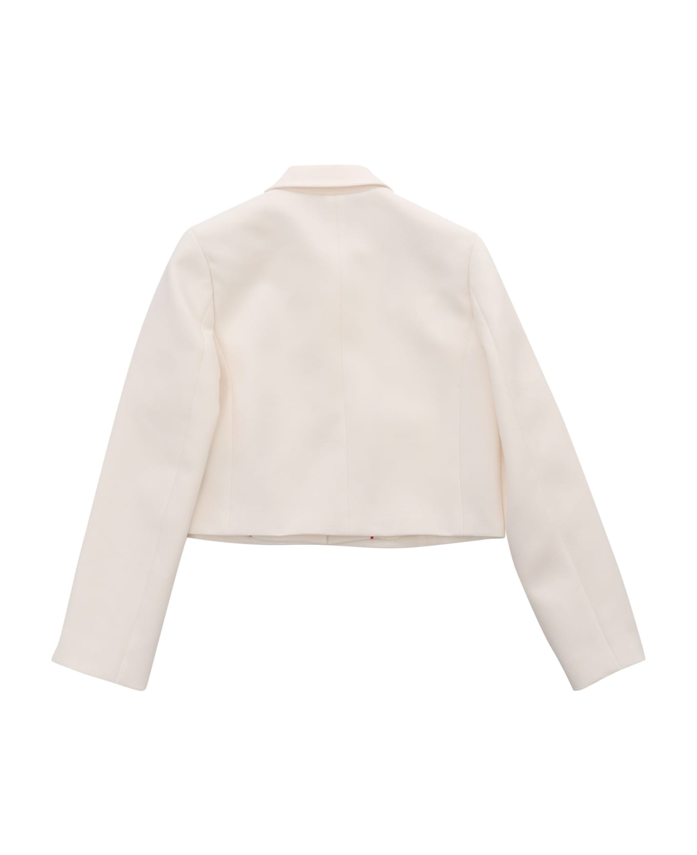 Max&Co. White Cropped Jacket - WHITE